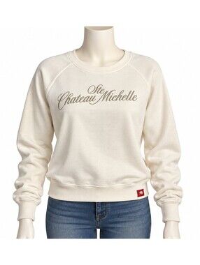 Sportiqe Chateau Michelle White Crewneck Sweatshirt Medium